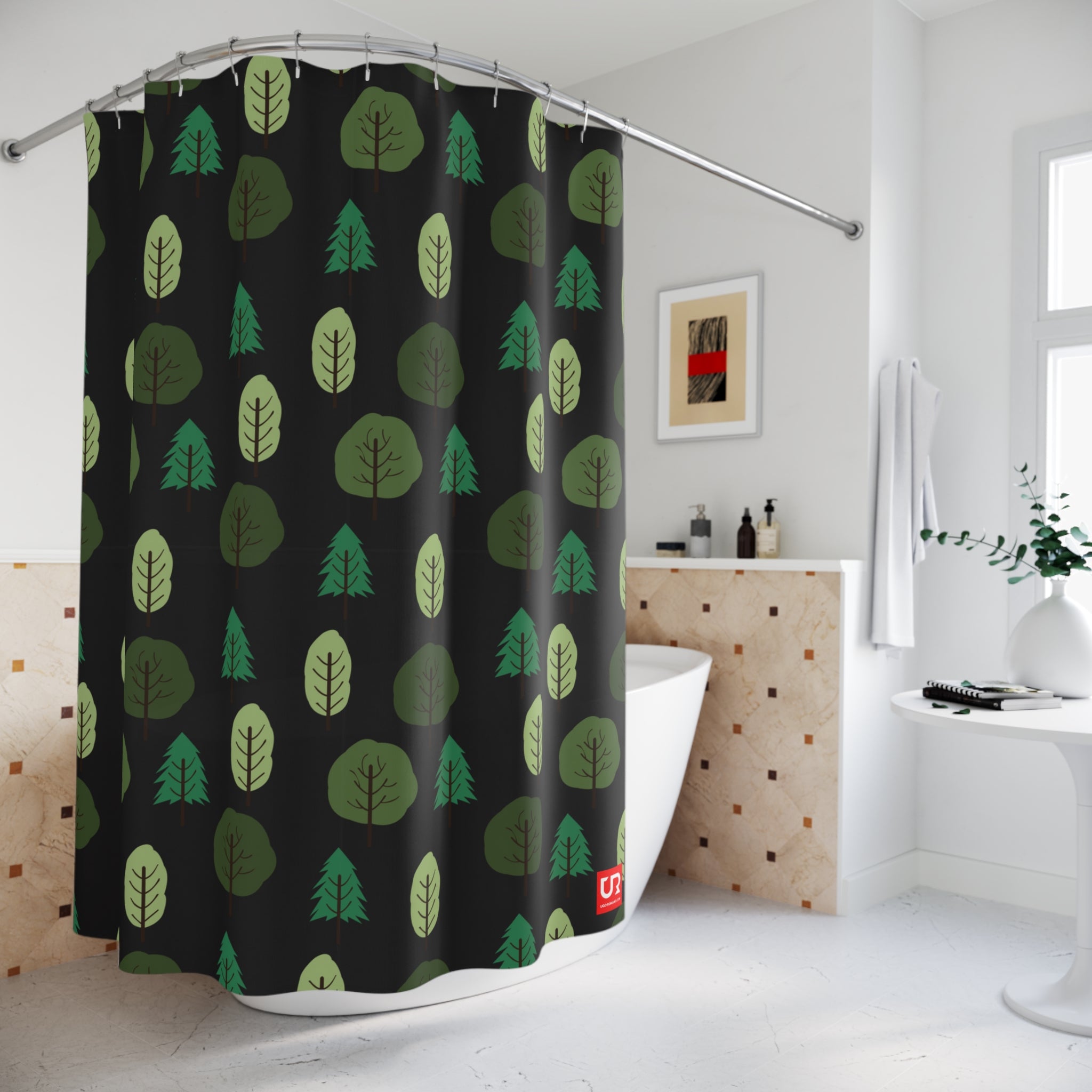 TREES POLYESTER SHOWER CURTAIN - UGO ROMANO URSC043