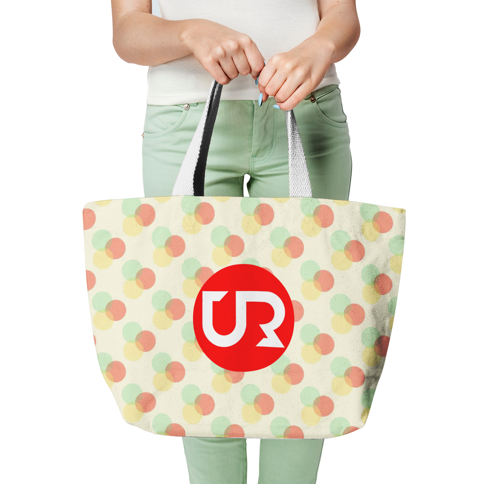 Heavy Duty and Strong Natural Cotton Canvas Tote Bag - UGO ROMANO URTB012