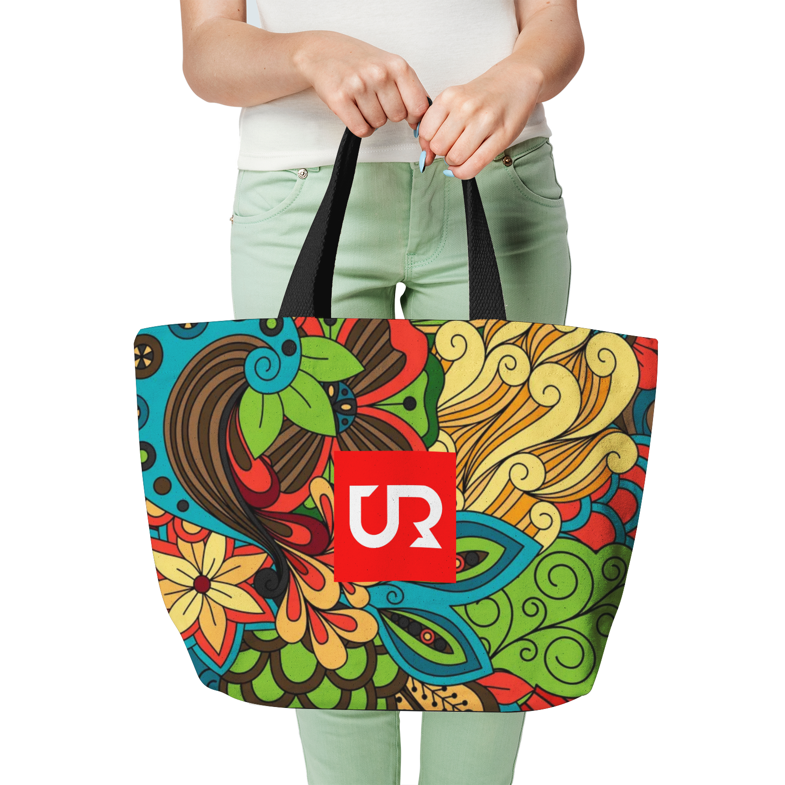Heavy Duty and Strong Natural Cotton Canvas Tote Bag - UGO ROMANO URTB048