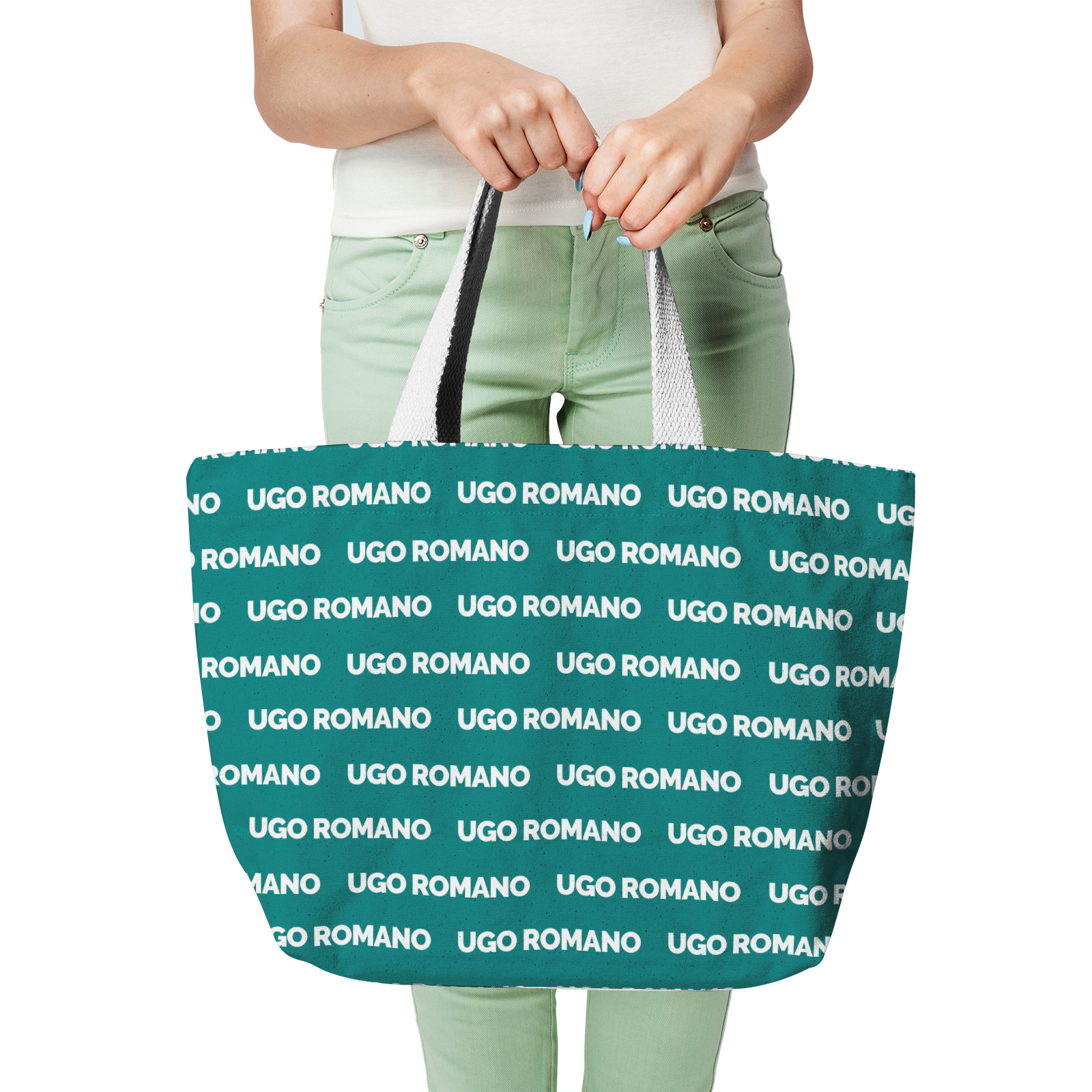 Heavy Duty and Strong Natural Cotton Canvas Tote Bag - UGO ROMANO URTB039
