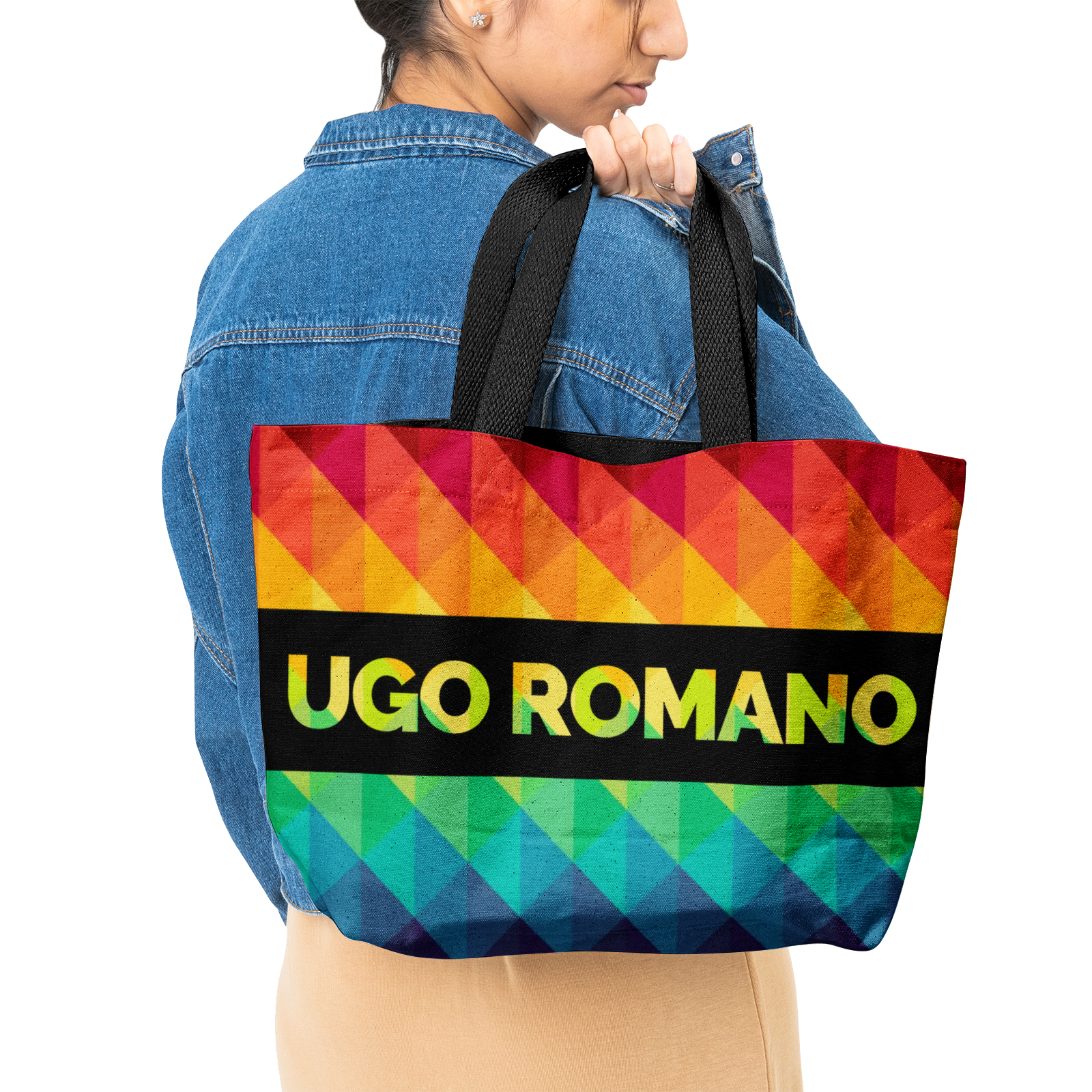 Heavy Duty and Strong Natural Cotton Canvas Tote Bag - UGO ROMANO URTB027