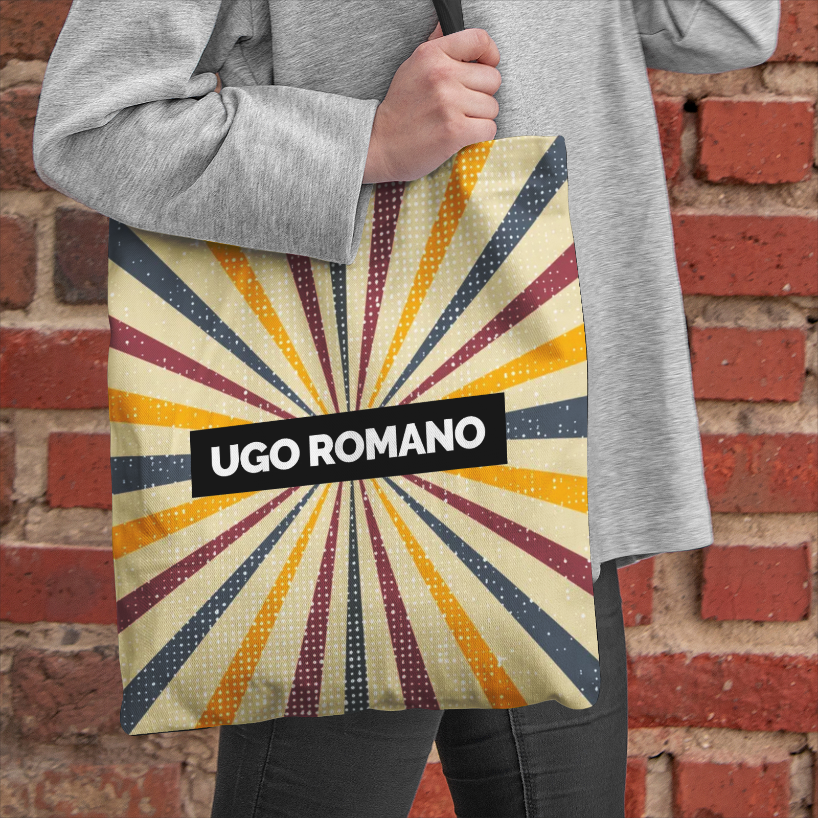 Heavy Duty and Strong Natural Cotton Canvas Tote Bag - UGO ROMANO URTB020