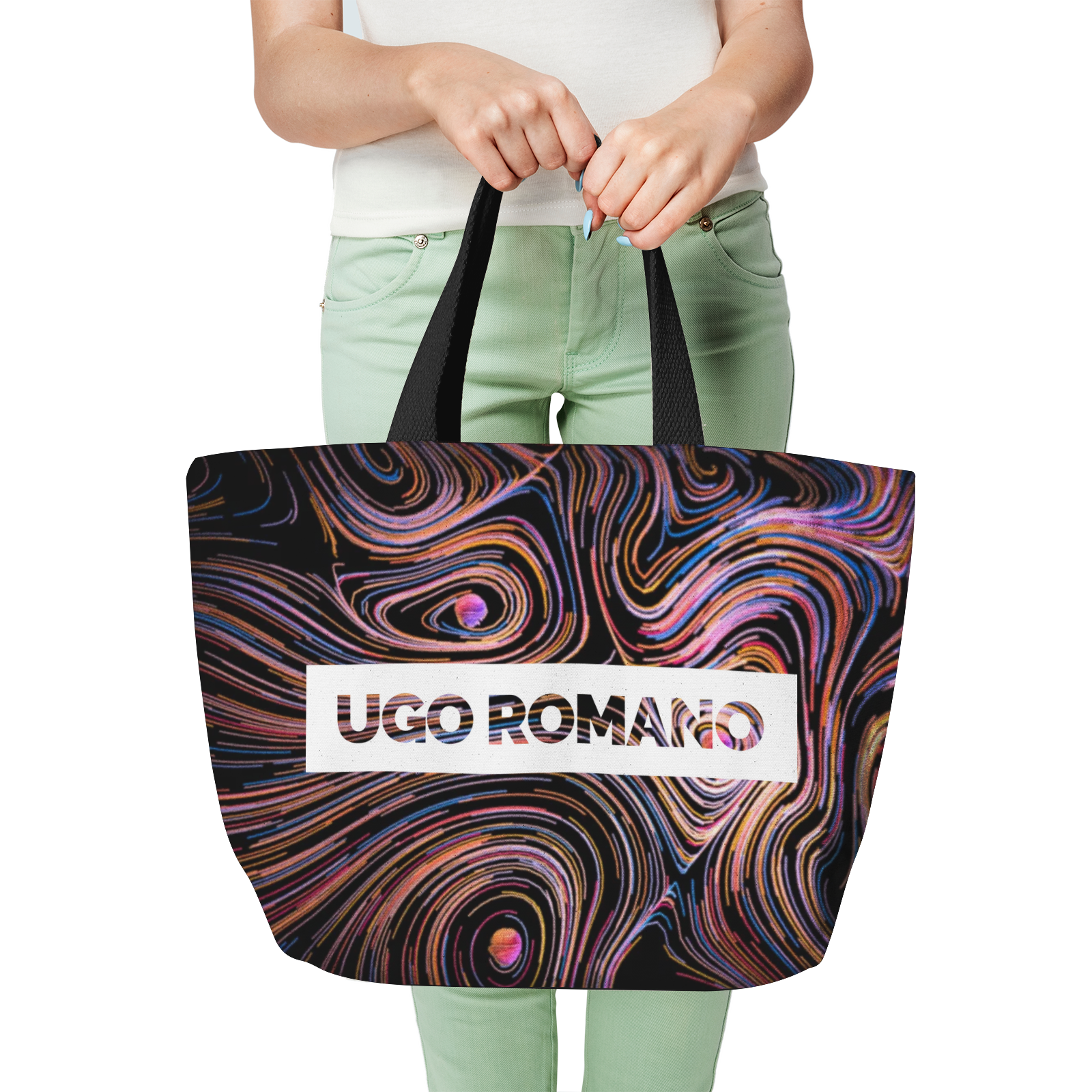 Heavy Duty and Strong Natural Cotton Canvas Tote Bag - UGO ROMANO URTB075