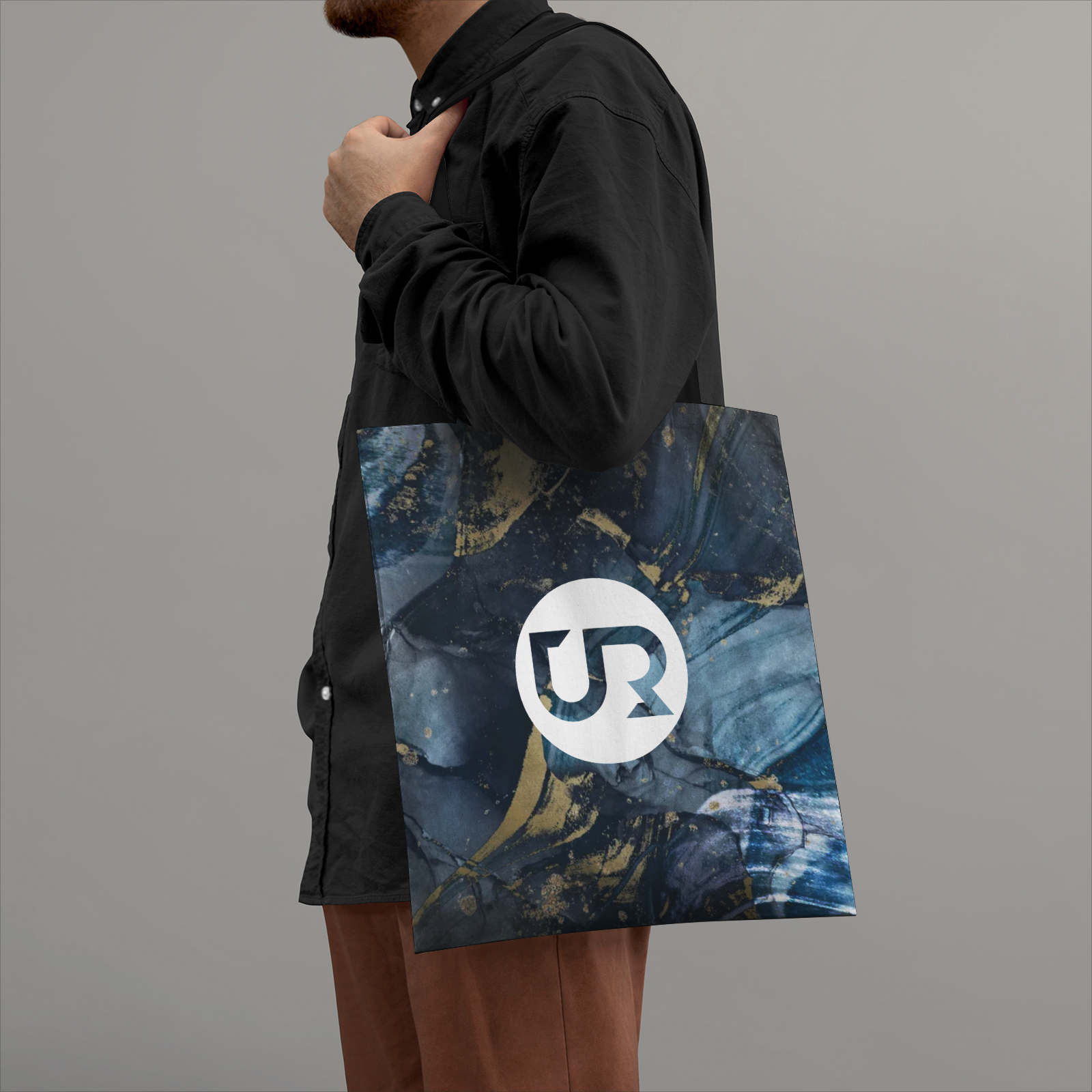 Heavy Duty and Strong Natural Cotton Canvas Tote Bag - UGO ROMANO URTB077