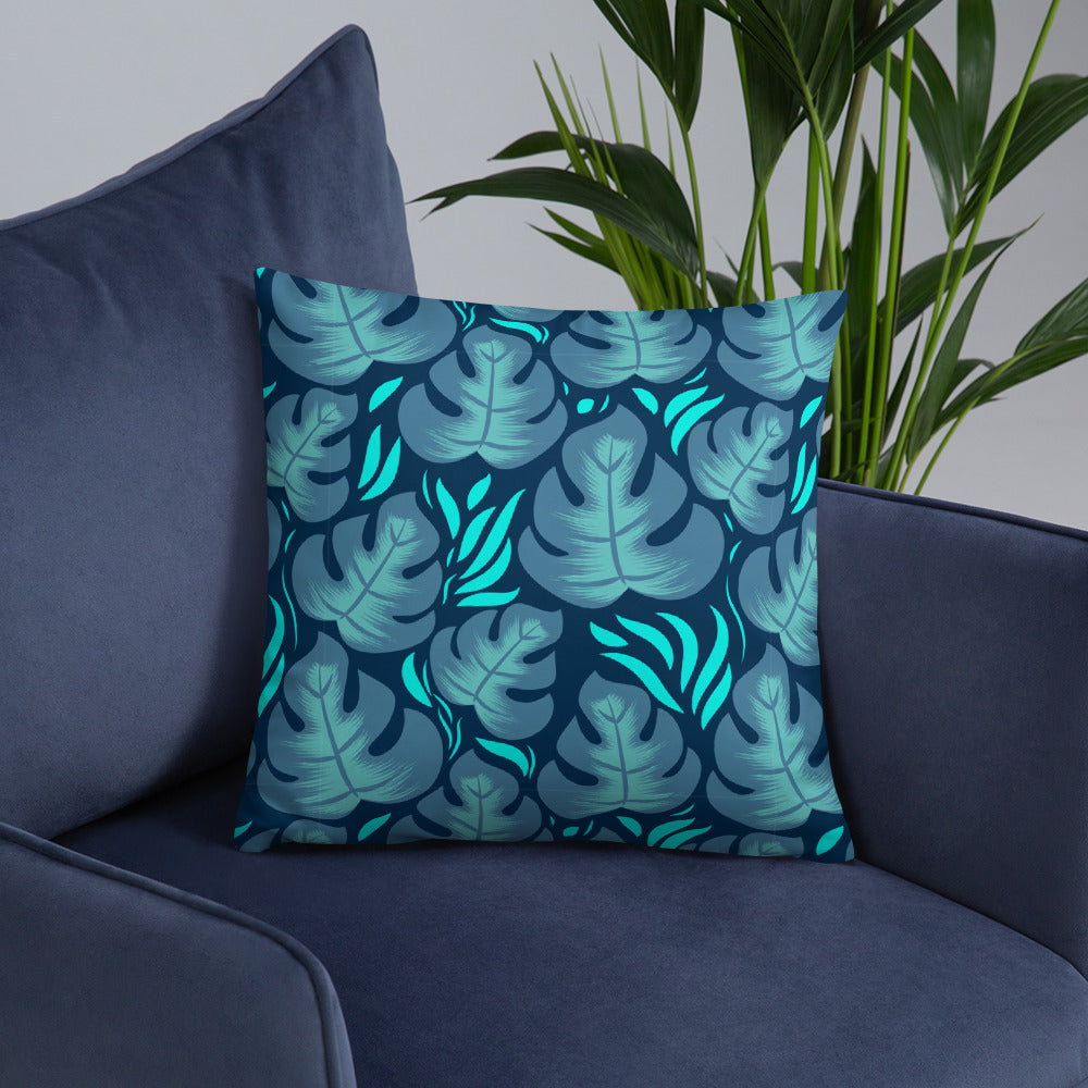 Green Leaves Pattern Throw Pillow - FEED UR CLOSET PA006 - feedurcloset