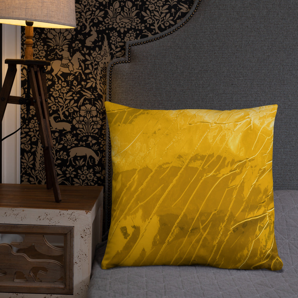 Gold Texture Throw Pillow - Feed Ur Closet PA026 - feedurcloset