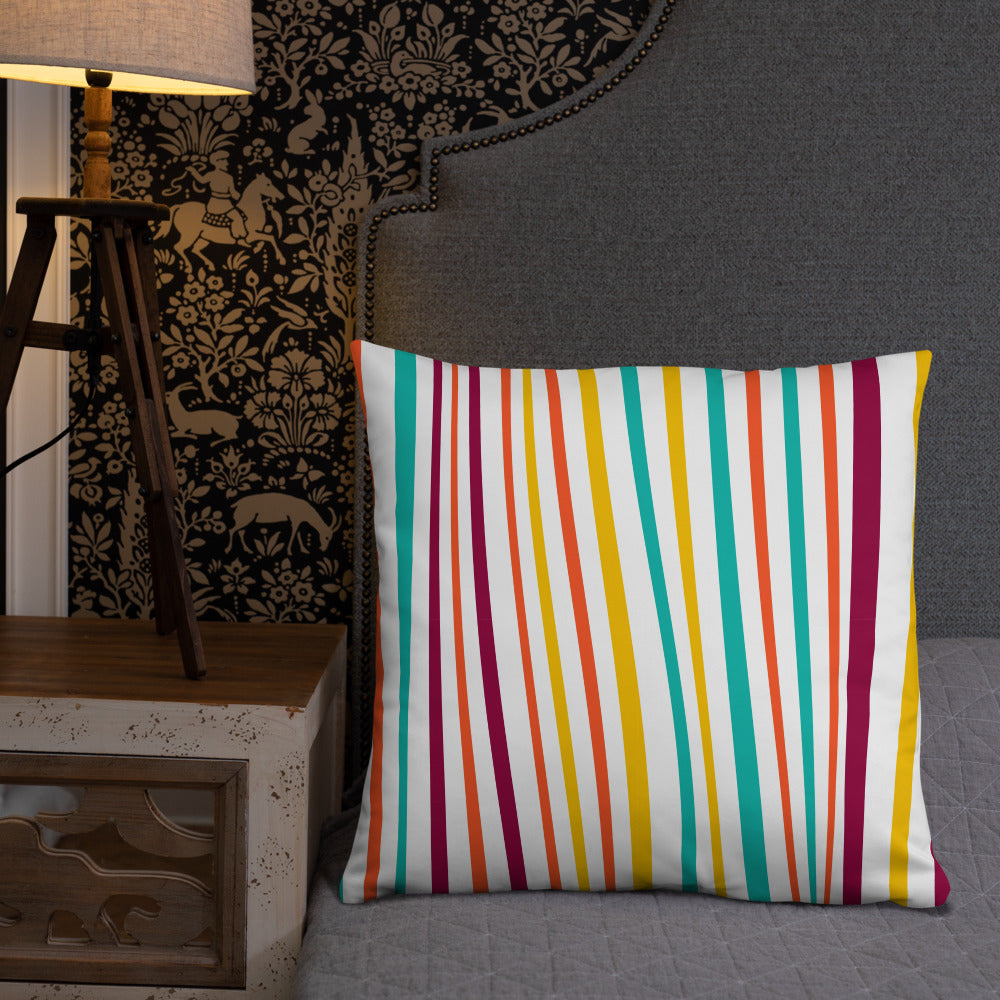 Colorful Strips Seamless Throw Pillow - Feed Ur Closet PA034 - feedurcloset