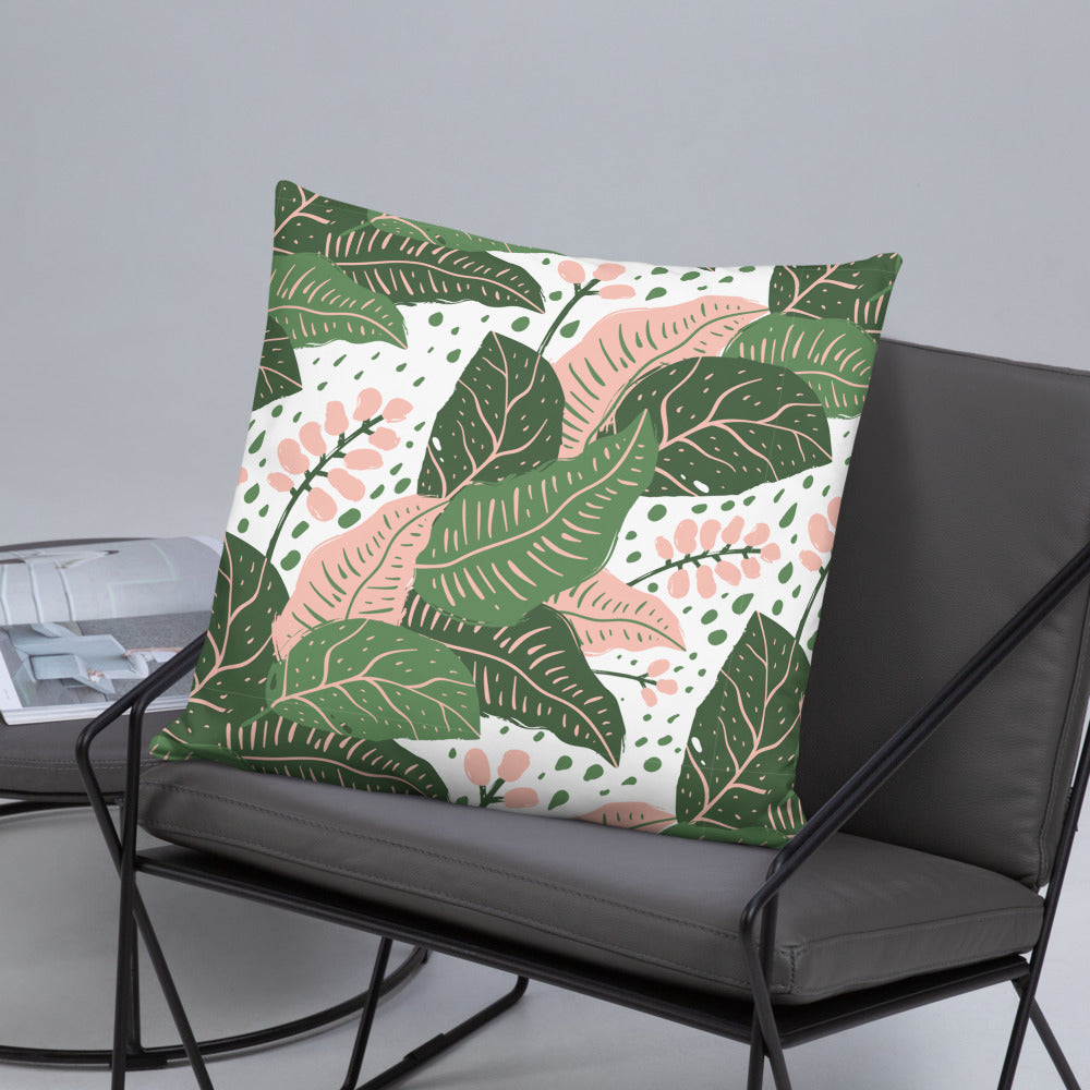 Tropical Leaves Pattern Throw Pillow - Feed Ur Closet PA044 - feedurcloset