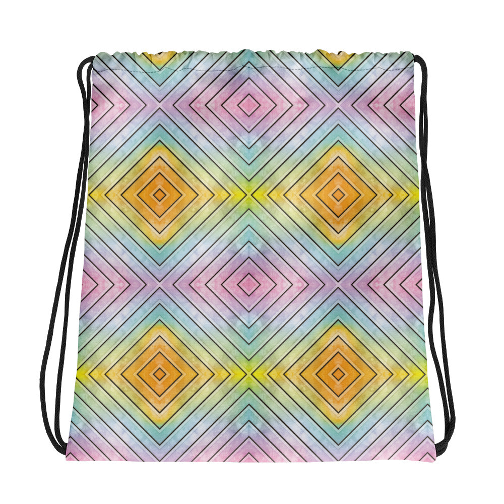 Colorful Geometrical Pattern Drawstring bag - feedurcloset