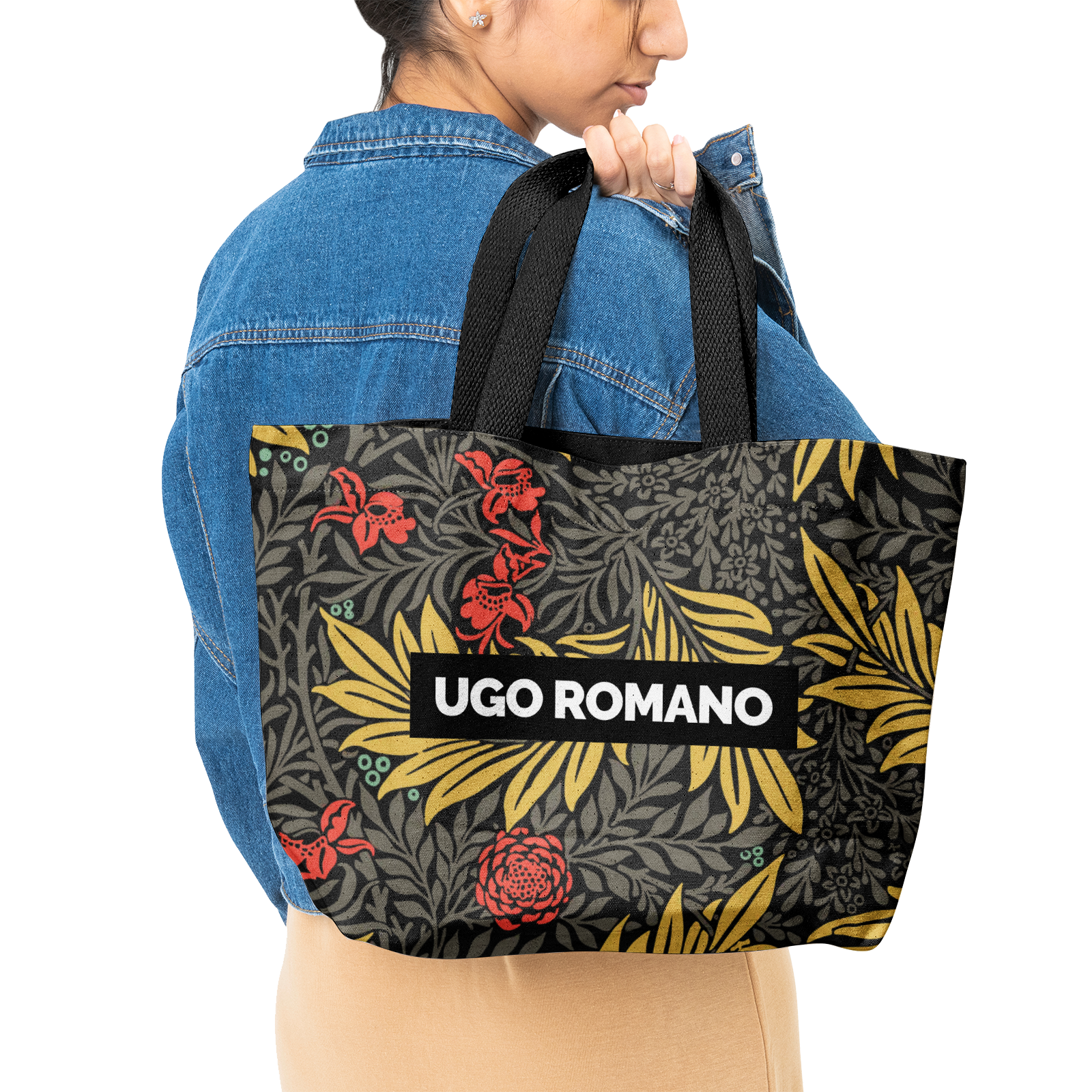 Heavy Duty and Strong Natural Cotton Canvas Tote Bag - UGO ROMANO URTB018