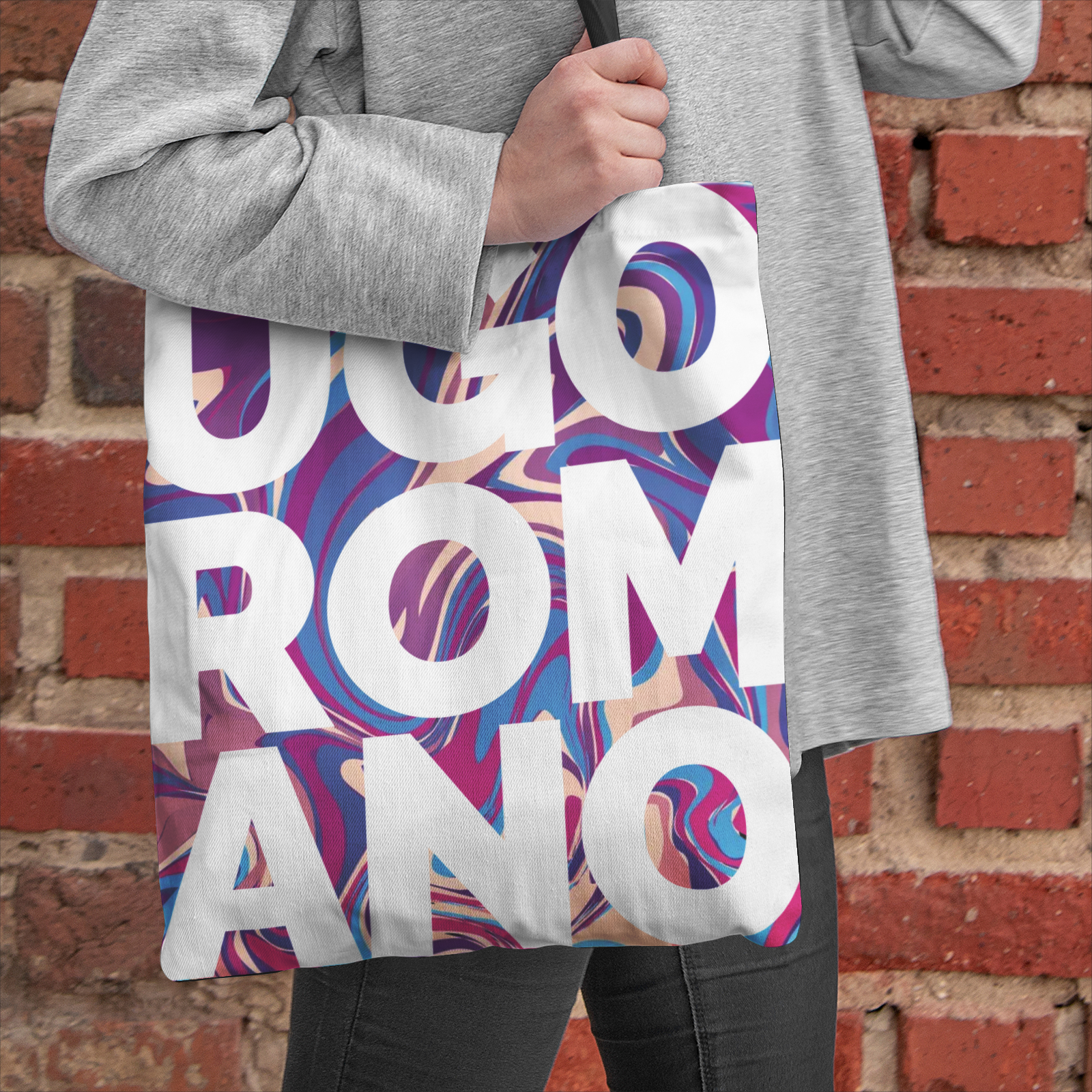 Heavy Duty and Strong Natural Cotton Canvas Tote Bag - UGO ROMANO URTB071