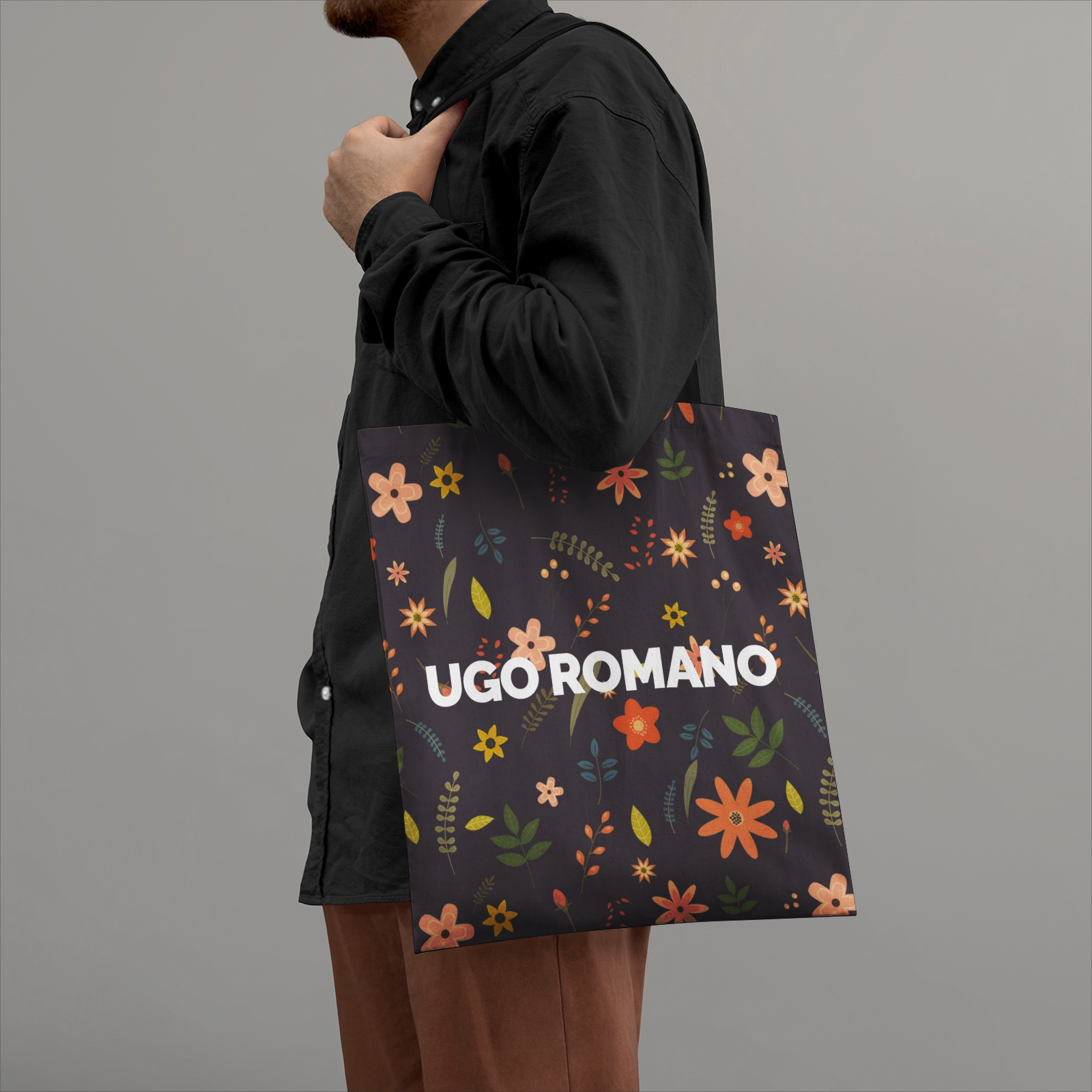 Heavy Duty and Strong Natural Cotton Canvas Tote Bag - UGO ROMANO URTB059