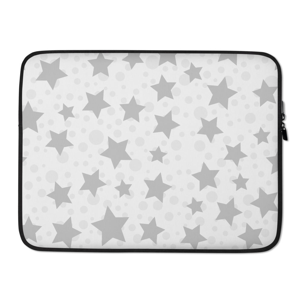 GREY STARS & CIRCLES LAPTOP SLEEVE - FEED UR CLOSET LS025 - feedurcloset