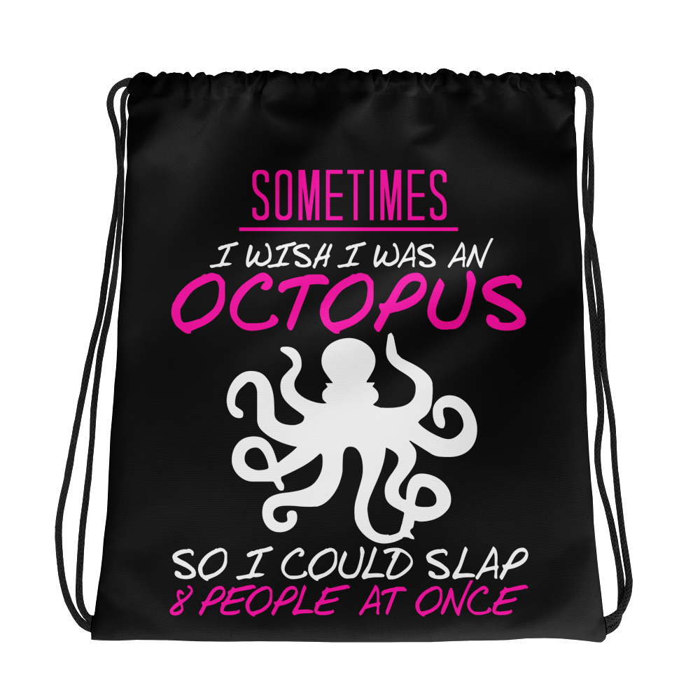 Funny Octopus Drawstring bag - feedurcloset