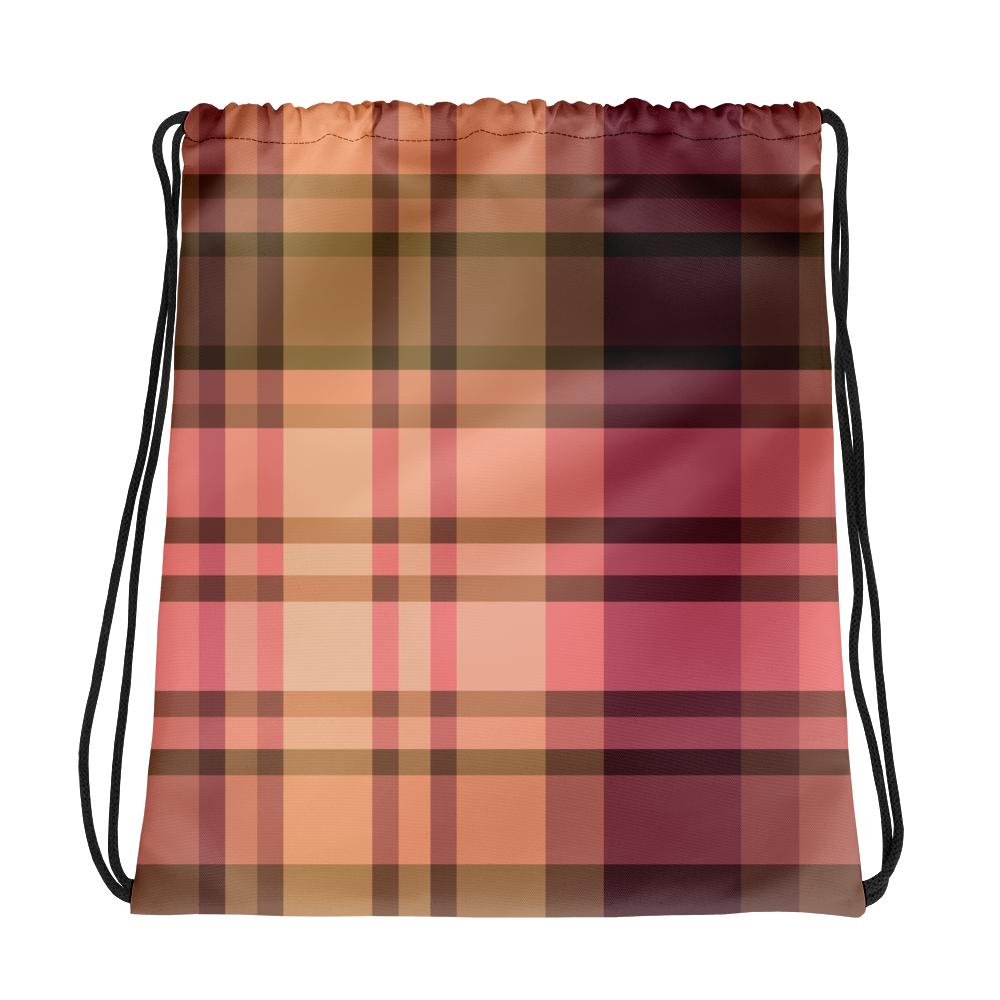 Pink Tartan Drawstring bag - feedurcloset