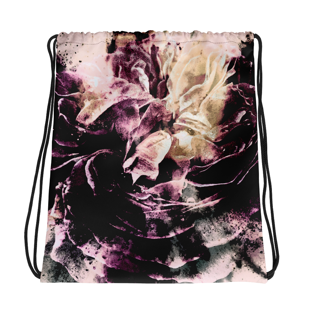 Pink Floral Drawstring bag - feedurcloset