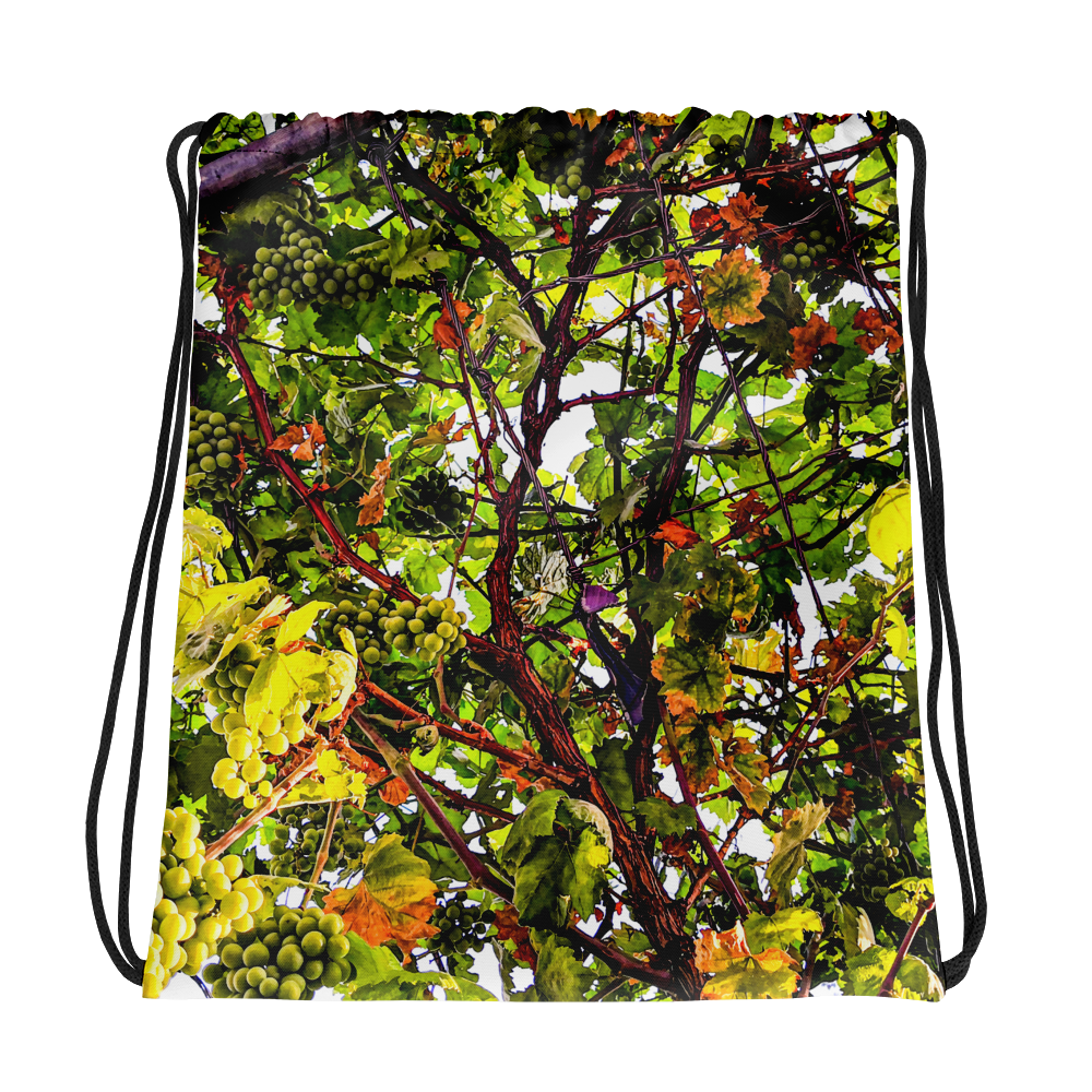 Green Grapes Tree Drawstring bag - feedurcloset