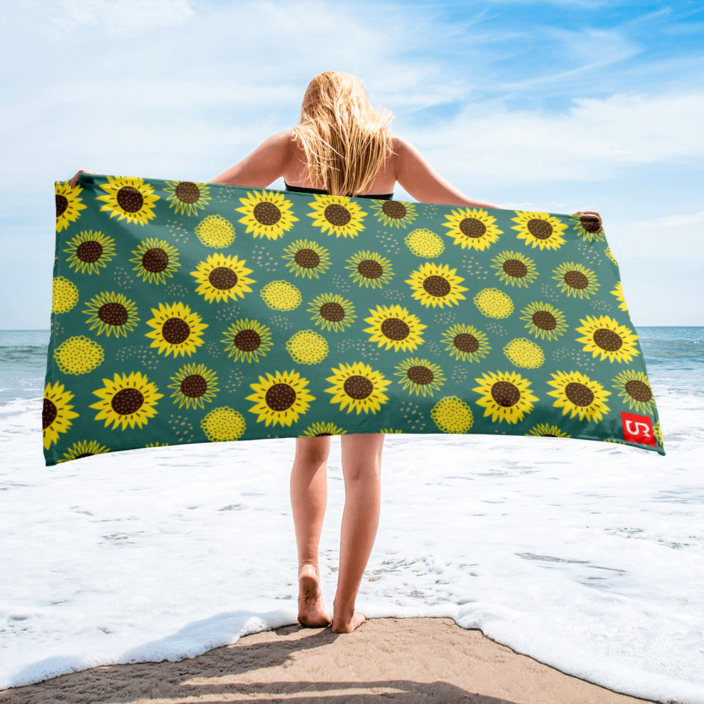 SUN FLOWERS PATTERN TOWEL - UR TL039 - feedurcloset