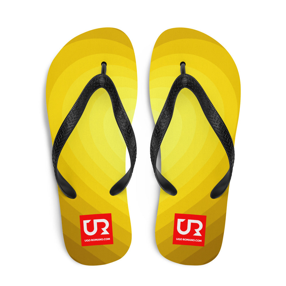 YELLOW TONES PATTERN FLIP-FLOPS - URFF005