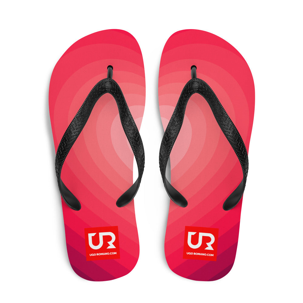 LIGHT PINK TONES PATTERN FLIP-FLOPS - URFF010