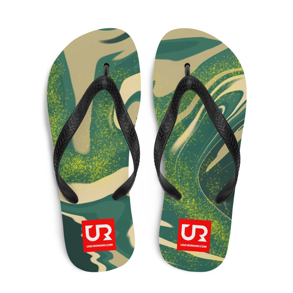 GREEN MARBLE FLIP-FLOPS - URFF019