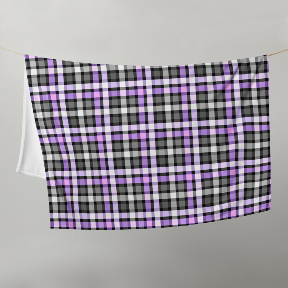 PURPLE PATTERN THROW BLANKET - FEED UR CLOSET BT020 - feedurcloset