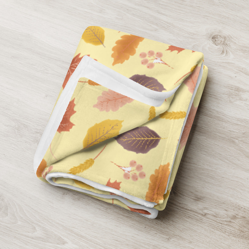 FALL LEAVES PATTERN THROW BLANKET - FEED UR CLOSET BT023 - feedurcloset