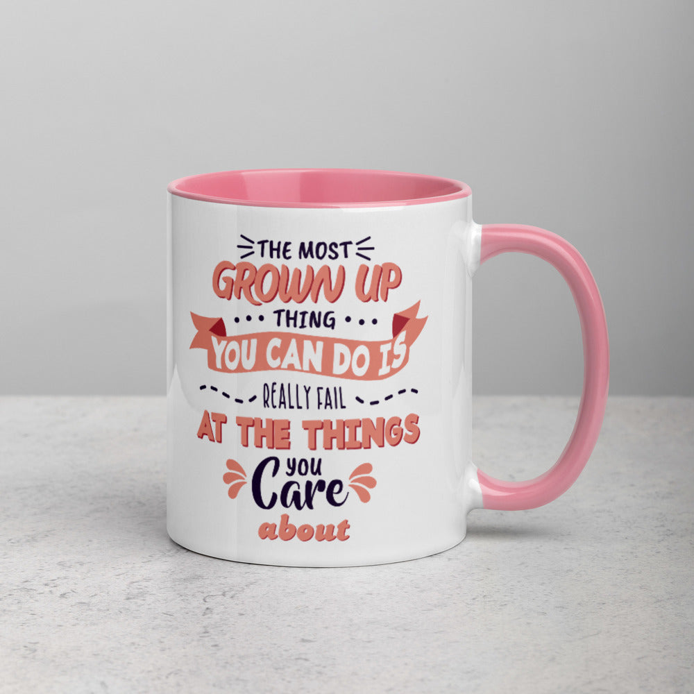 THE MOST GROWN UP THING YOU CAN DO MUG WITH COLOR INSIDE - FEED UR CLOSET CM023 - feedurcloset